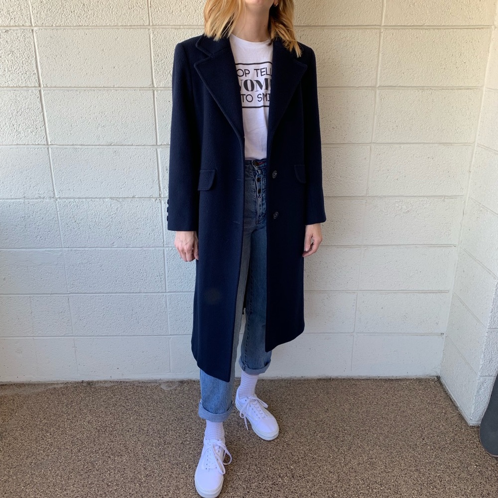 Forecaster of Boston 100% Wool Coat SZ SM Blue